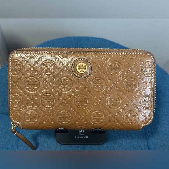 Tory Burch Handbags - Tory Burch T Monogram Leather Zip Continental Wallet